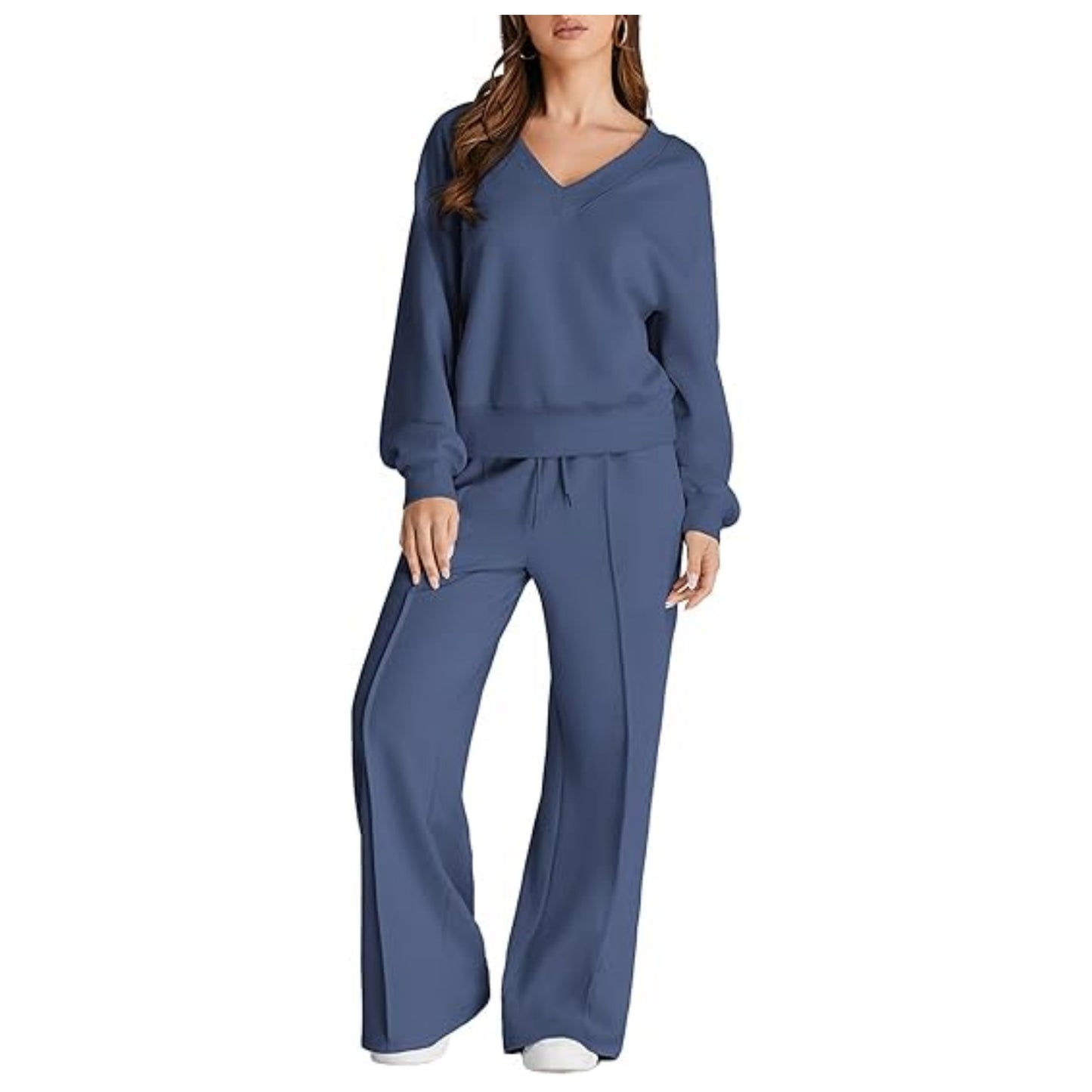 Simple Solid-color Versatile Casual Womens Set