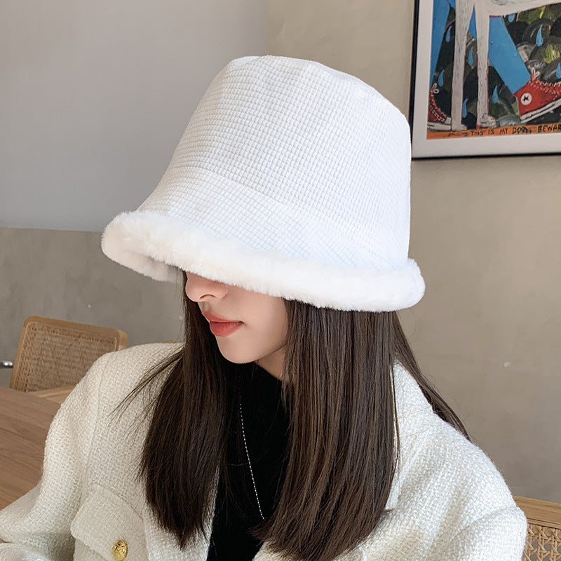 Female Casual Hundred With Warm Protective Ear Basin Hat