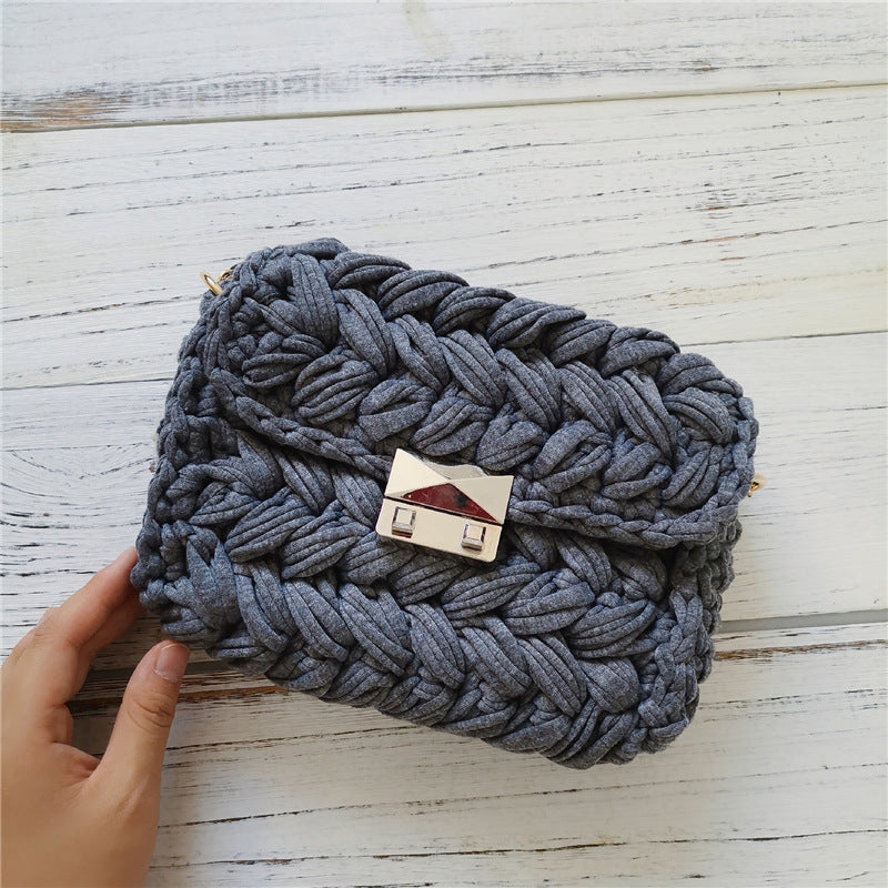 Håndlavet Crossbody Hæklet Taske Lille Parfume Strikketaske