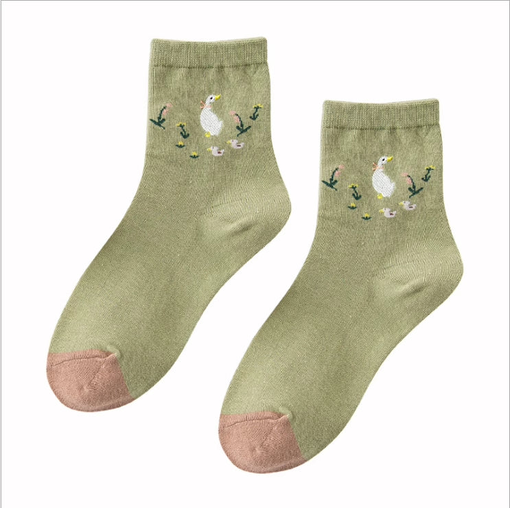 Women's Socks Cute Long Tube Bunching Socks