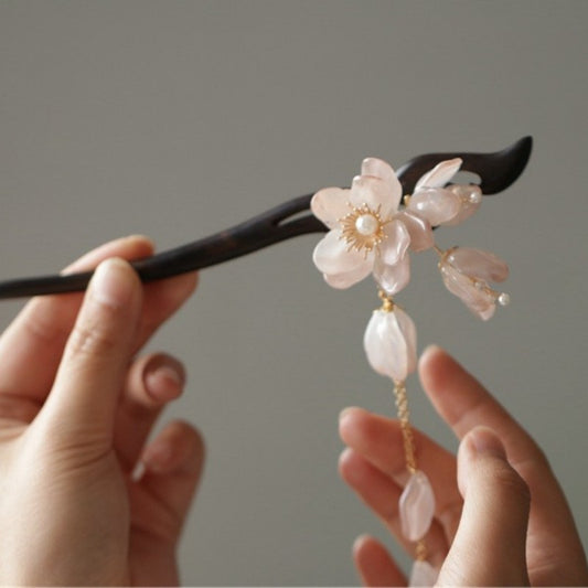 High-end Chinese-style Cheongsam Tea Dress Wooden Hairpin