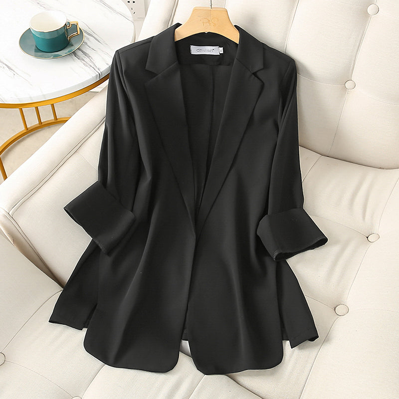 Alsidig solbeskyttelsesjakke i mellemlang længde til kvinder, tynd cardigan