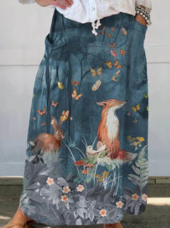 Casual Retro Floral Print Holiday Sundress