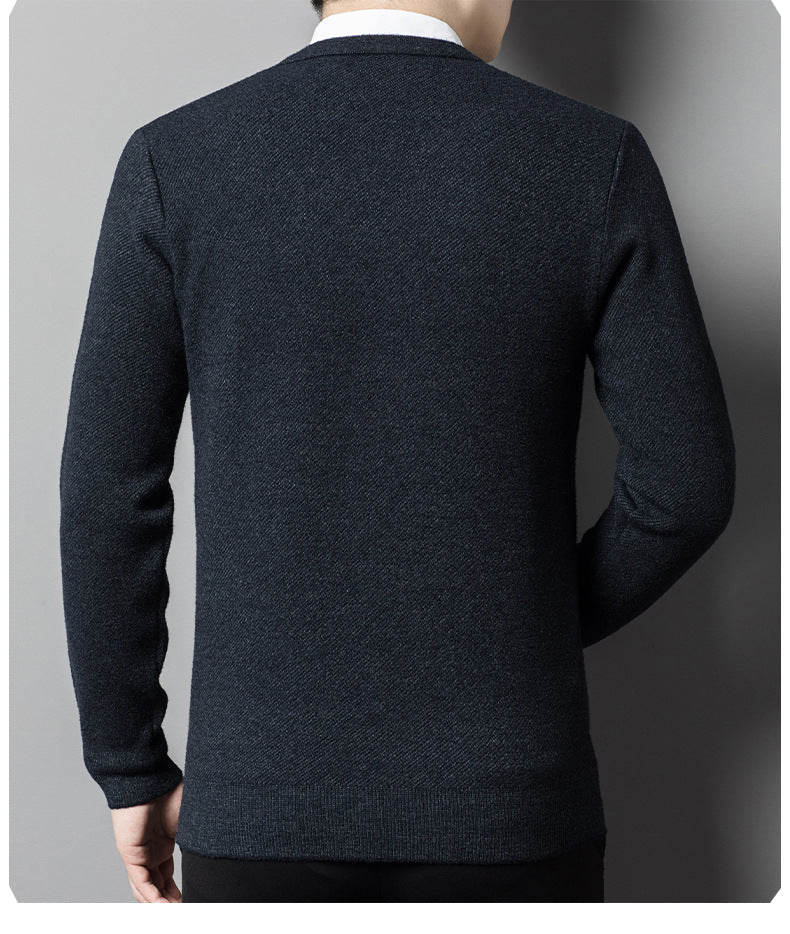 Woolen Sweater Men's Thick Men's Middle-aged Business