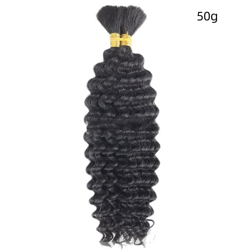 Mixed Human Boho Braids Deep Wave Bulk Hair