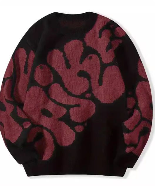 Loose American Sweater High Street Tide Top