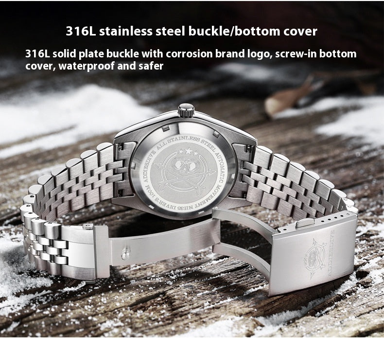 Stainless Steel Automatic Mechanical Watch 316L