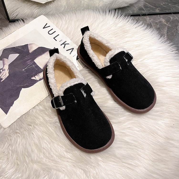 Women's Warm Beanie Shoes With Velvet In Winter