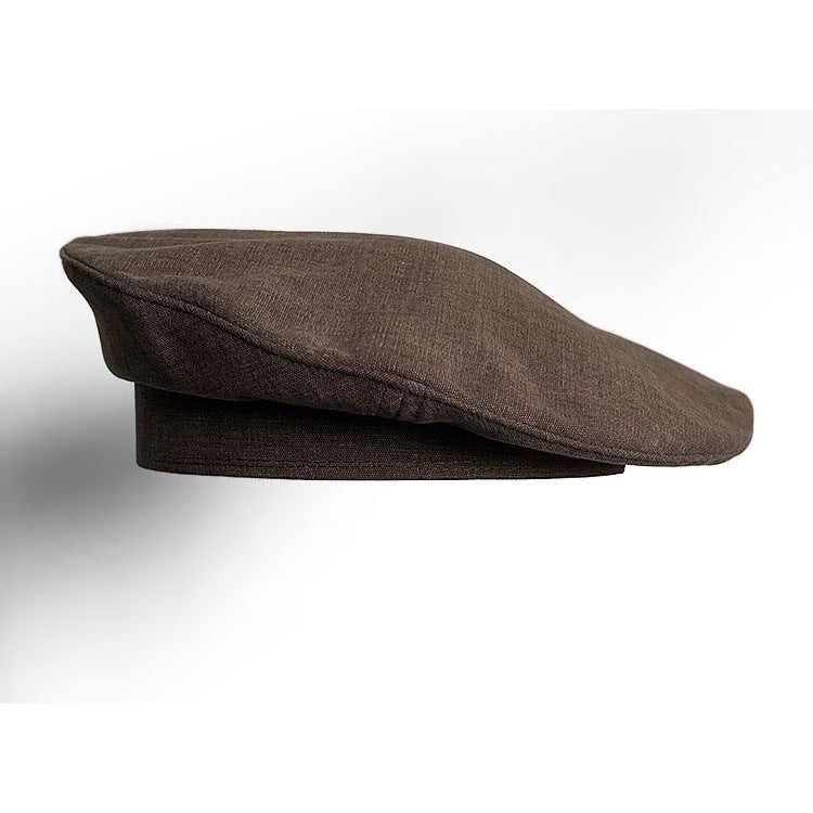 Dark Beret For Women With Large Faces Black Painters Cap