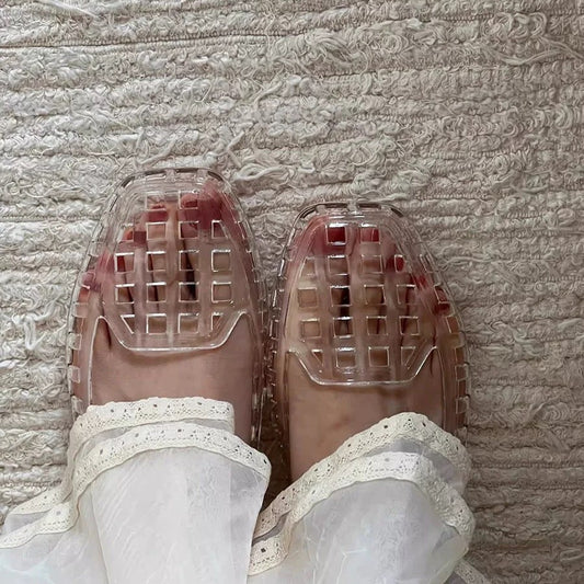 Gel Shoes Square Toe Slippers Outdoor Leisure