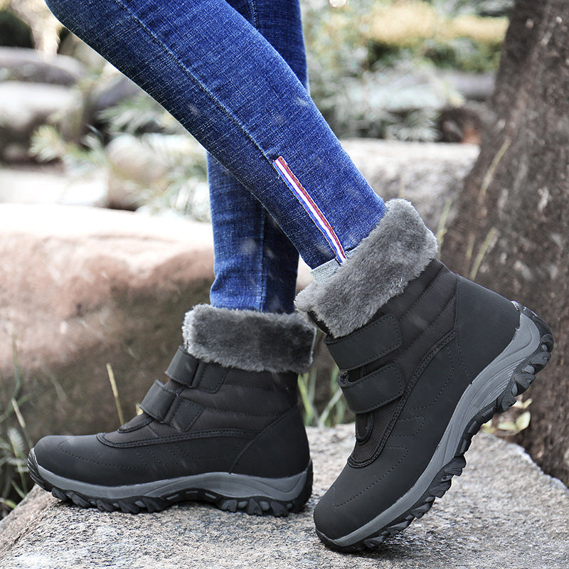 Ladies High-top Plus Velvet Cotton Shoes Padded Snow Boots