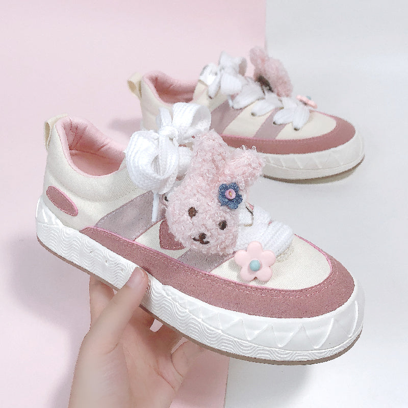 Girls Heart Canvas Shoes Low Top