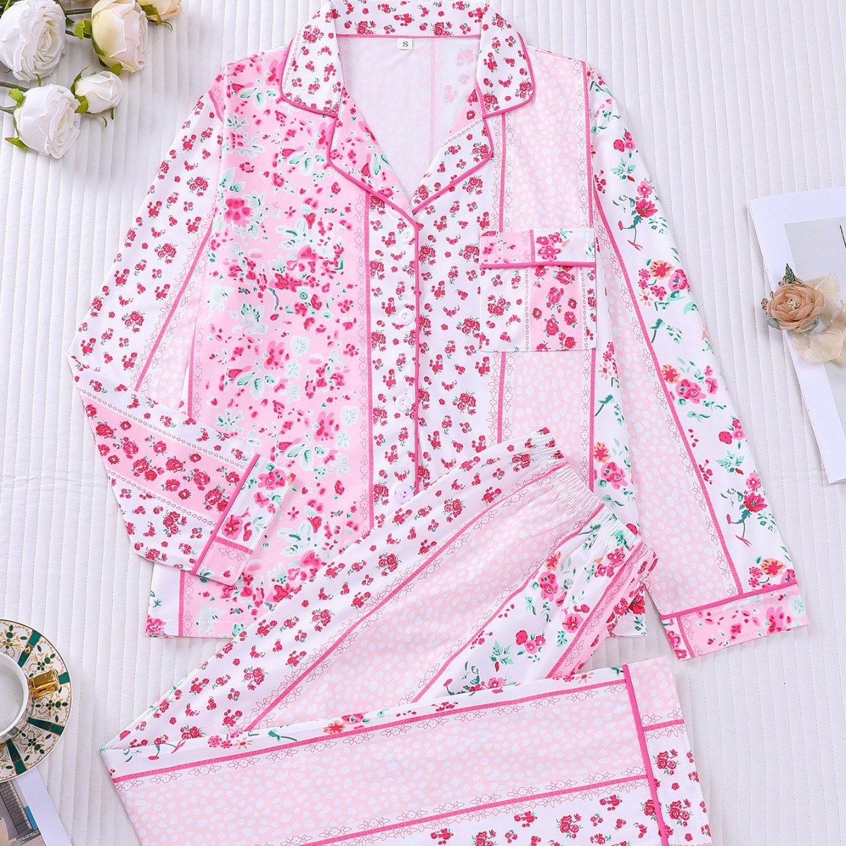 Autumn Winter Two-Piece Set Cardigan With Halloween Print And Long-Sleeve Pants