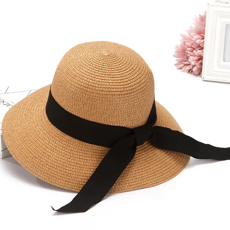 Foldable Dome Sun Protection Ladies Summer Straw Hat