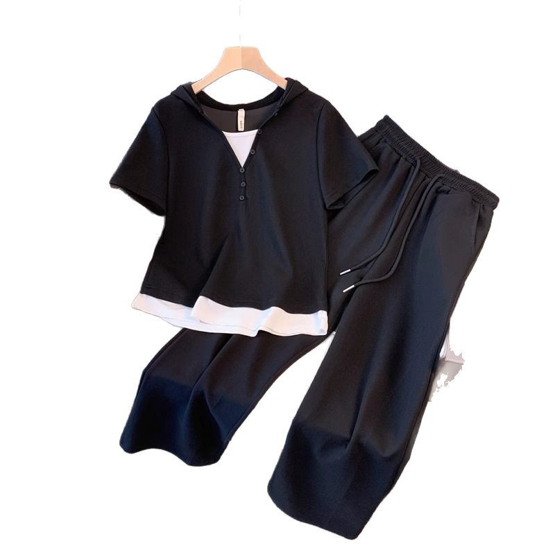 Stylish Comfortable Casual Short-sleeve Two-piece Set