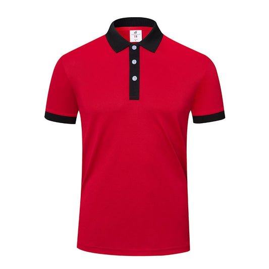 Men's And Women's Business Work Clothes Lapel T-shirt