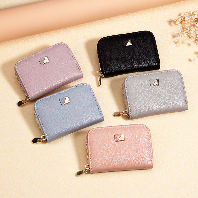 Women's Leather Solid Color Coin Purse