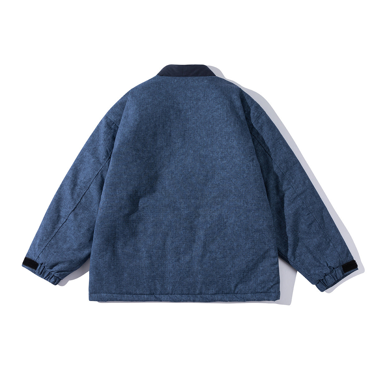 Chinese Style Retro Washed Batik V-neck Cotton-padded Coat