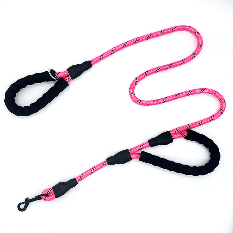 Pet Dog Double Handle Large Traction Reflective
