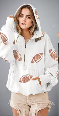 Hooded Long Sleeve Kangaroo Pocket Women's Sweater