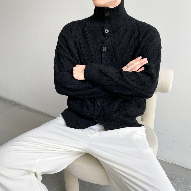 Knitted Cardigan Men's Youth Retro Sweater