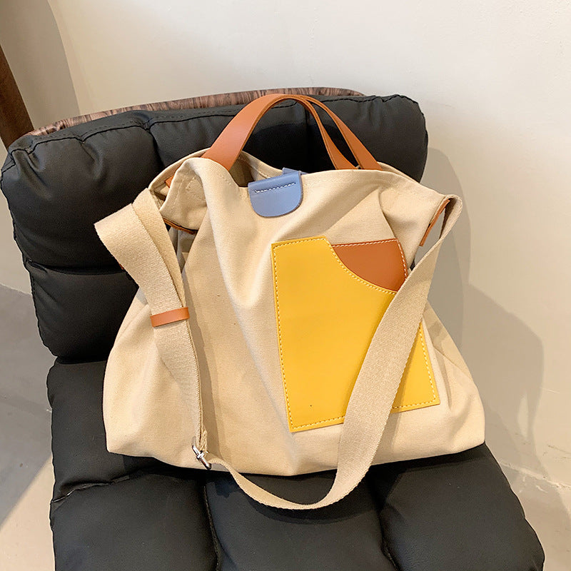 Young College Students Entrust A Specific Canvas Bag