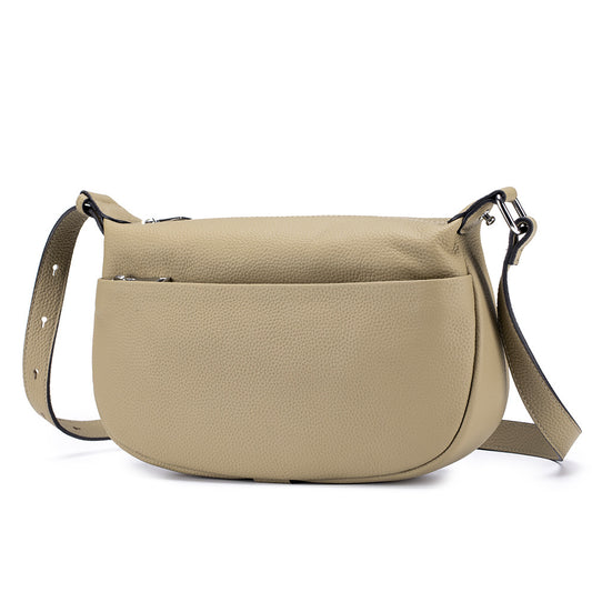 Womens Casual Commuter Fashion First-Layer Cowhide Shoulder Crossbody Bag