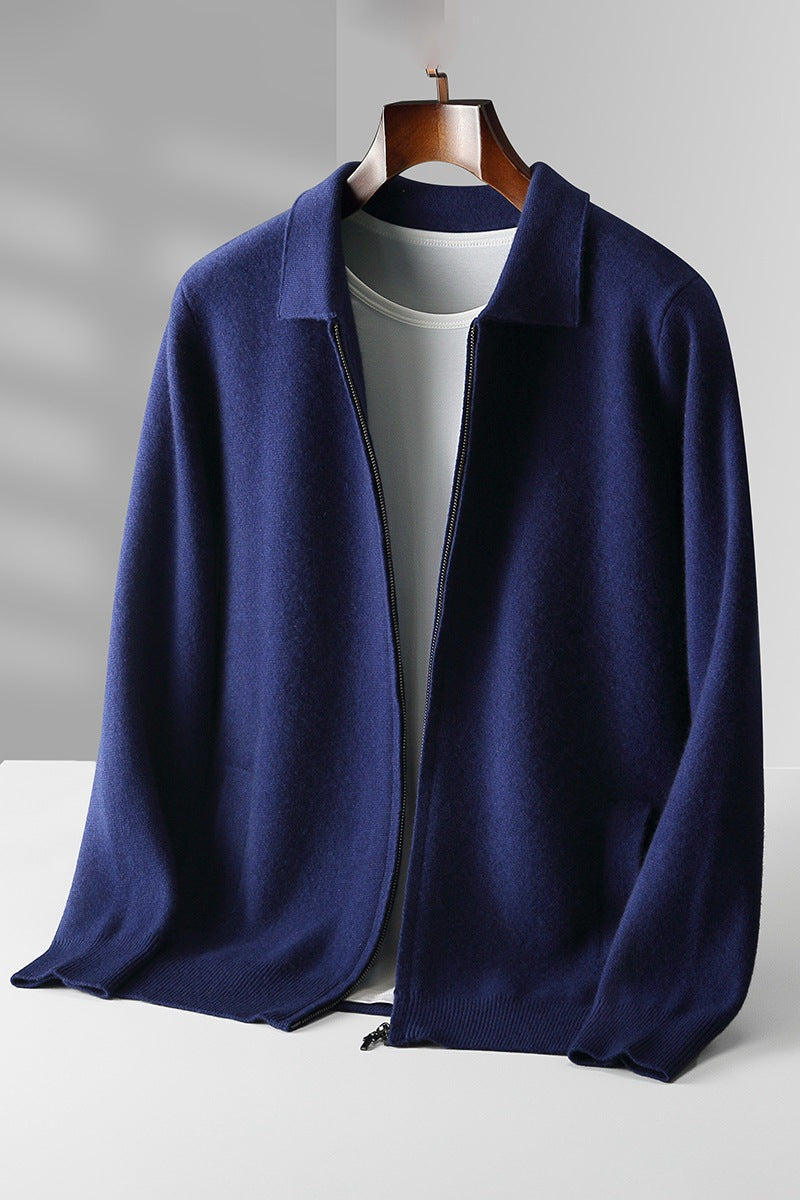 Men's Autumn And Winter Wool Knit Cardigan Loose Outer Wear
