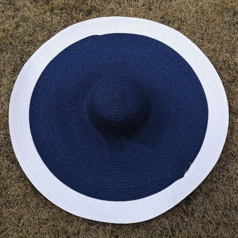 Big Brim Folding Straw Hat Sunshade 70cm