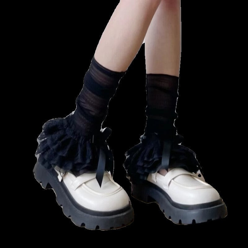 Thin Ice Silk Sunscreen Super Fairy Lace Socks