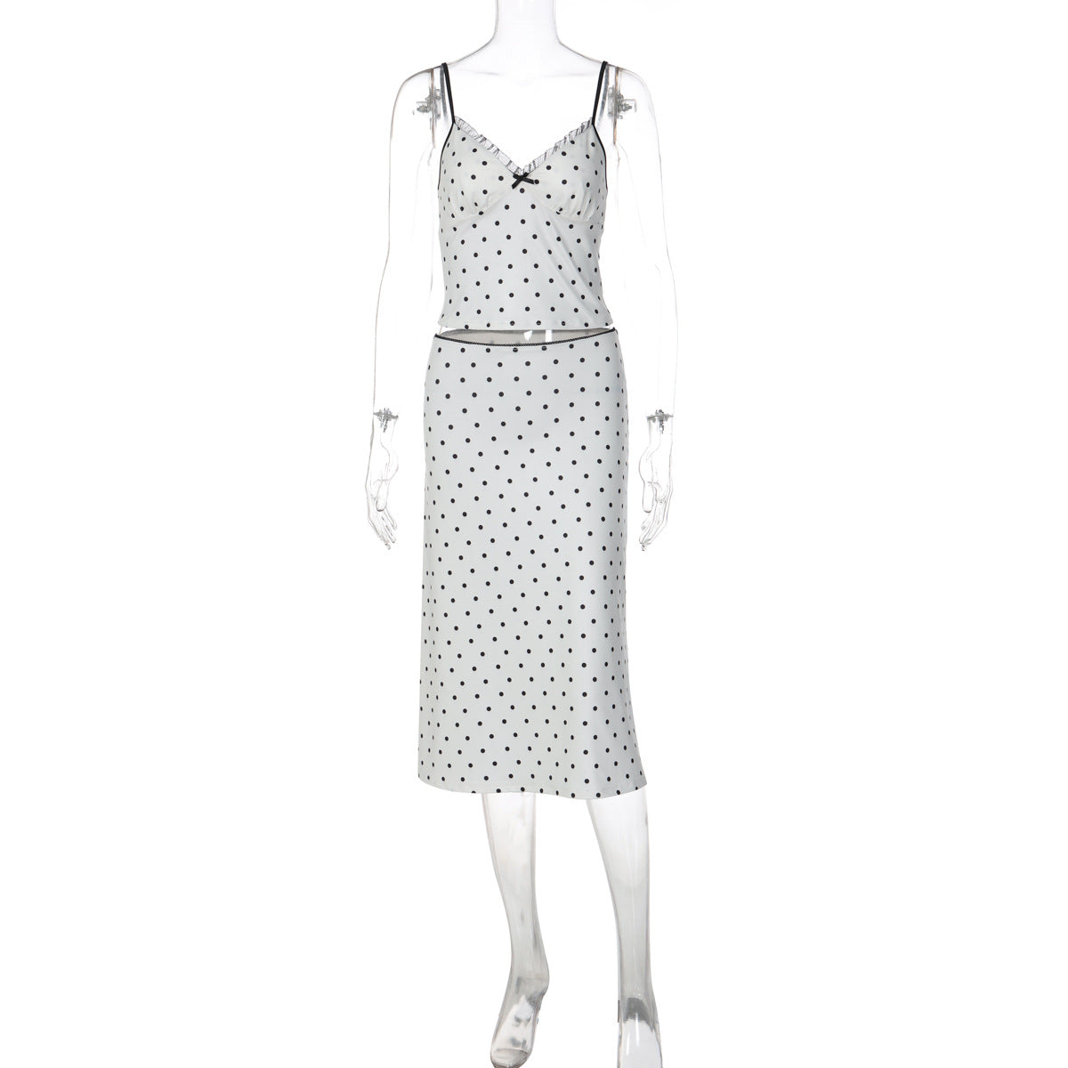 Womens Fashionable Camisole Top And Slim-Fit Skirt Two-Piece Set