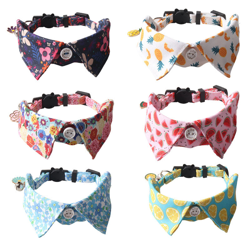 Fruit Blossom Series Bow Tie Cat Collar