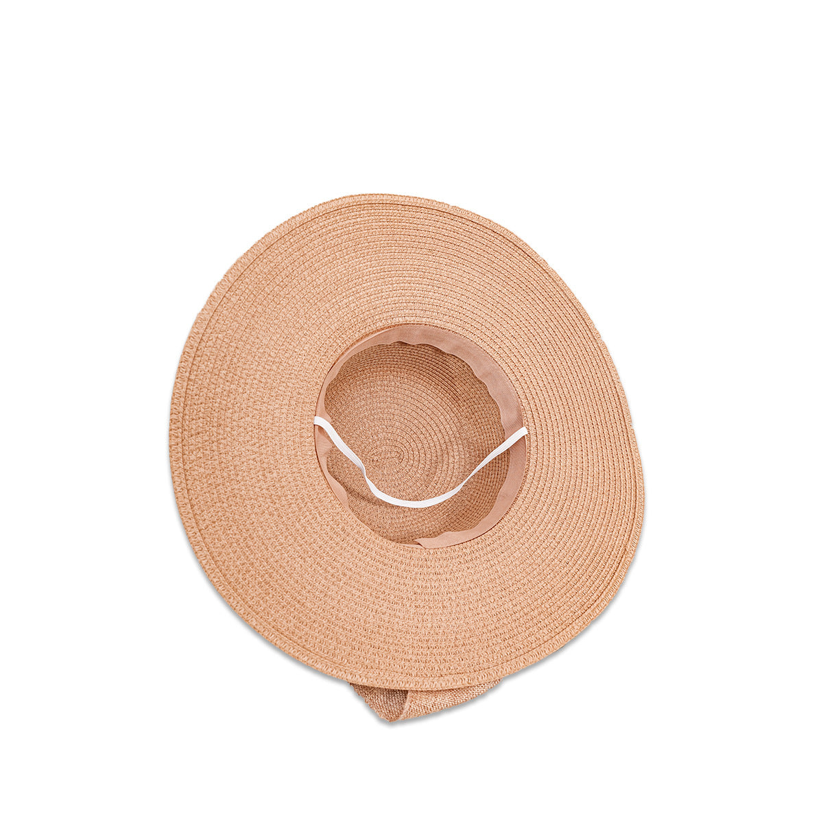 Summer Fashion Flower Linen Straw Hat Wide Brim Sunshade Japanese Style