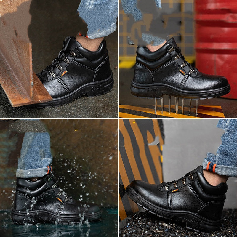 High-top Safety Shoes With Steel Toe Protection