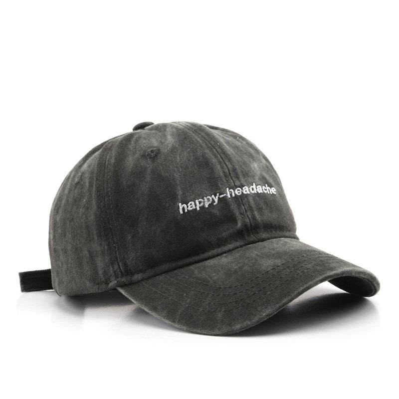 Washed Vintage Lettered EmbroideredOutdoor