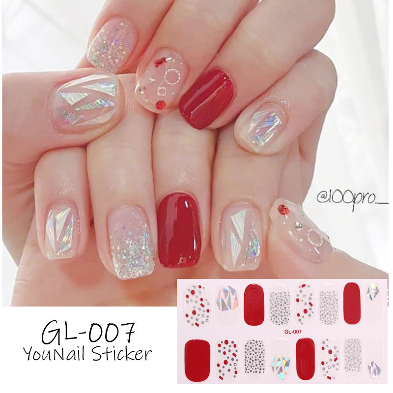 Gilding Cat's Eye Letter Color Nail Sticker