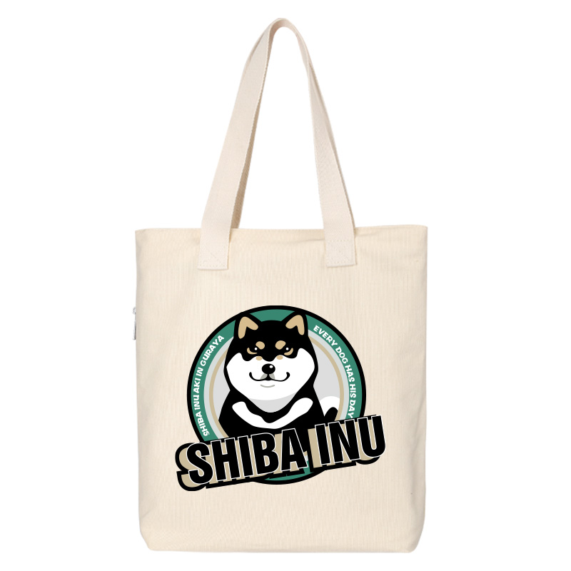 Shiba Inu Male And Female Shoulder Bag Canvas Large Capacity