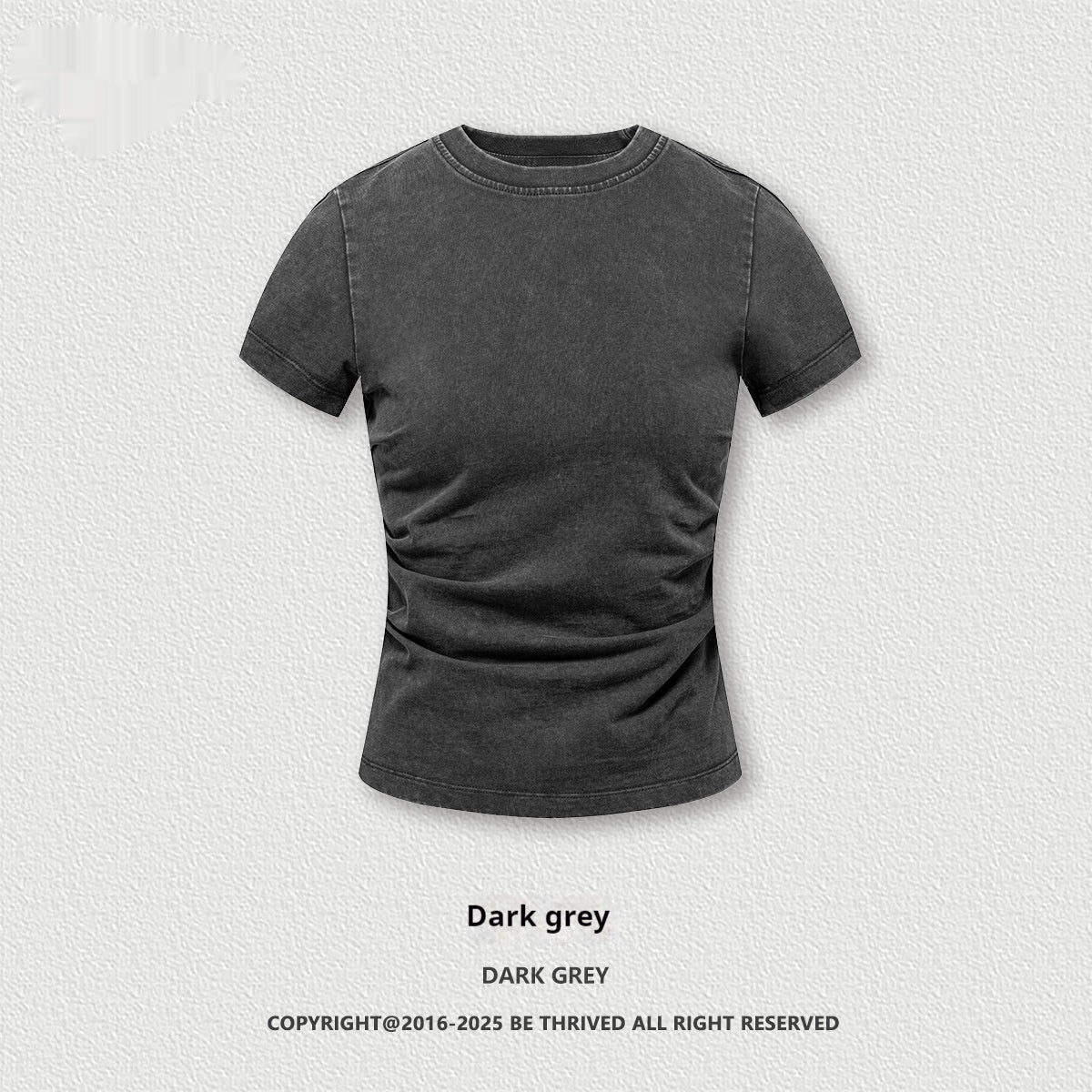 American Pleated Nipped Waist Slimming T-shirt
