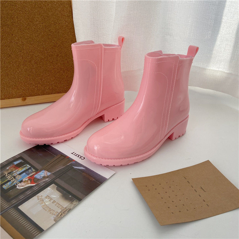 Women's Non-slip Rain Boots Mid-to-short Fashion Outer Wear