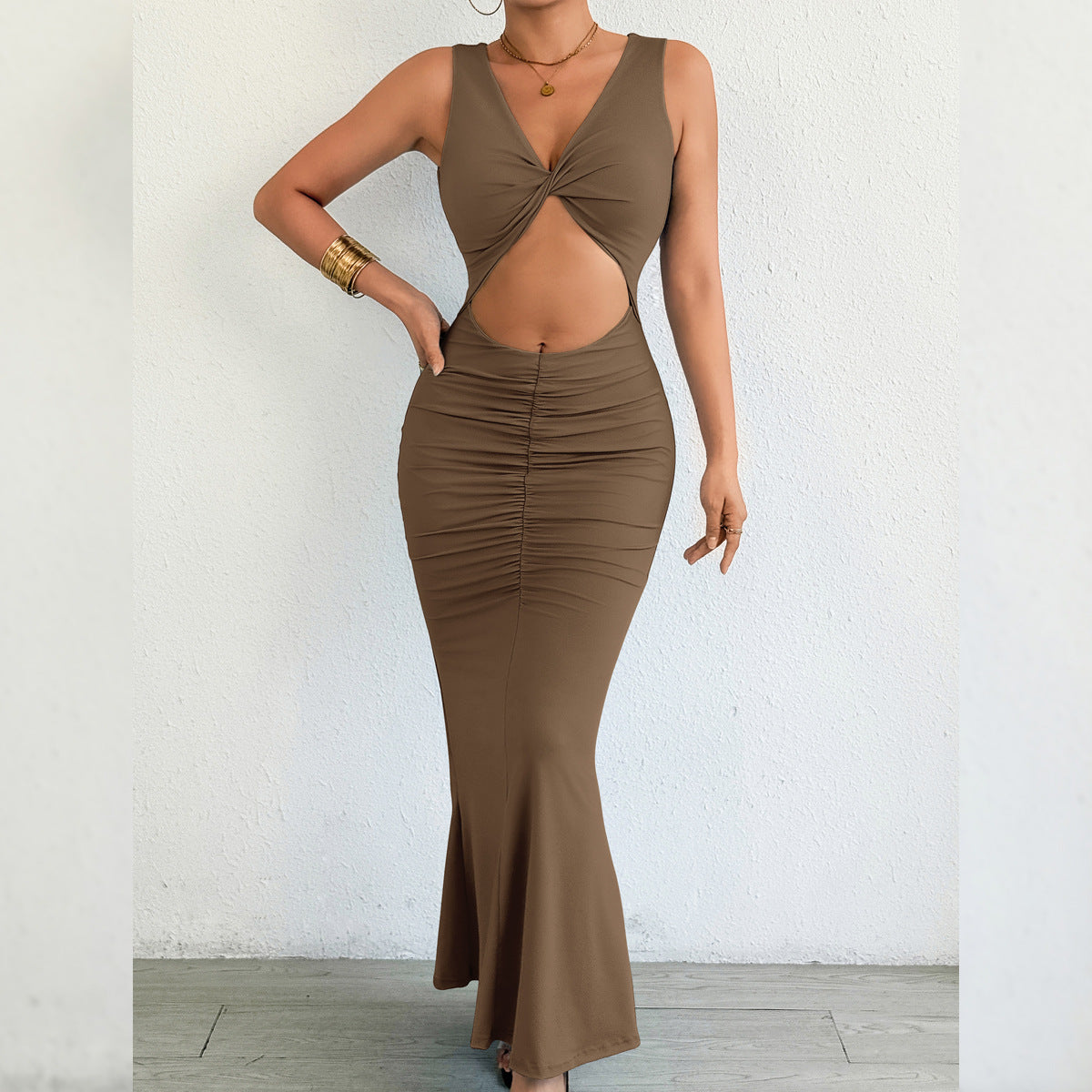 Womens Slim-fit Mermaid-style Bodycon Dress