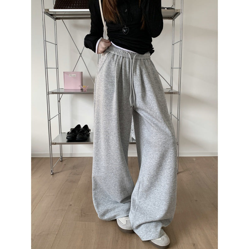 Idle Style Gray Casual Pants Autumn Sweatpants