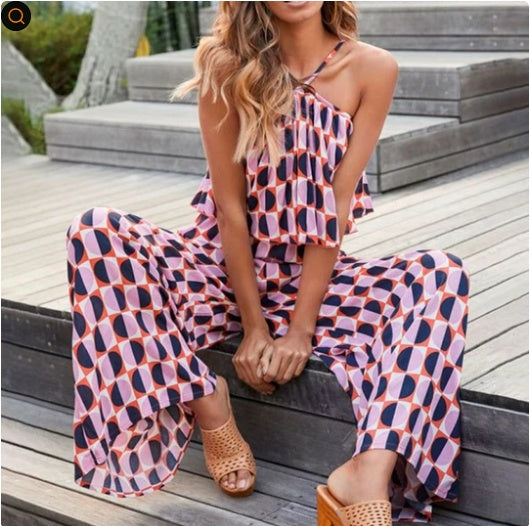 Helga - Stijlvolle katoenen jumpsuit met ruches