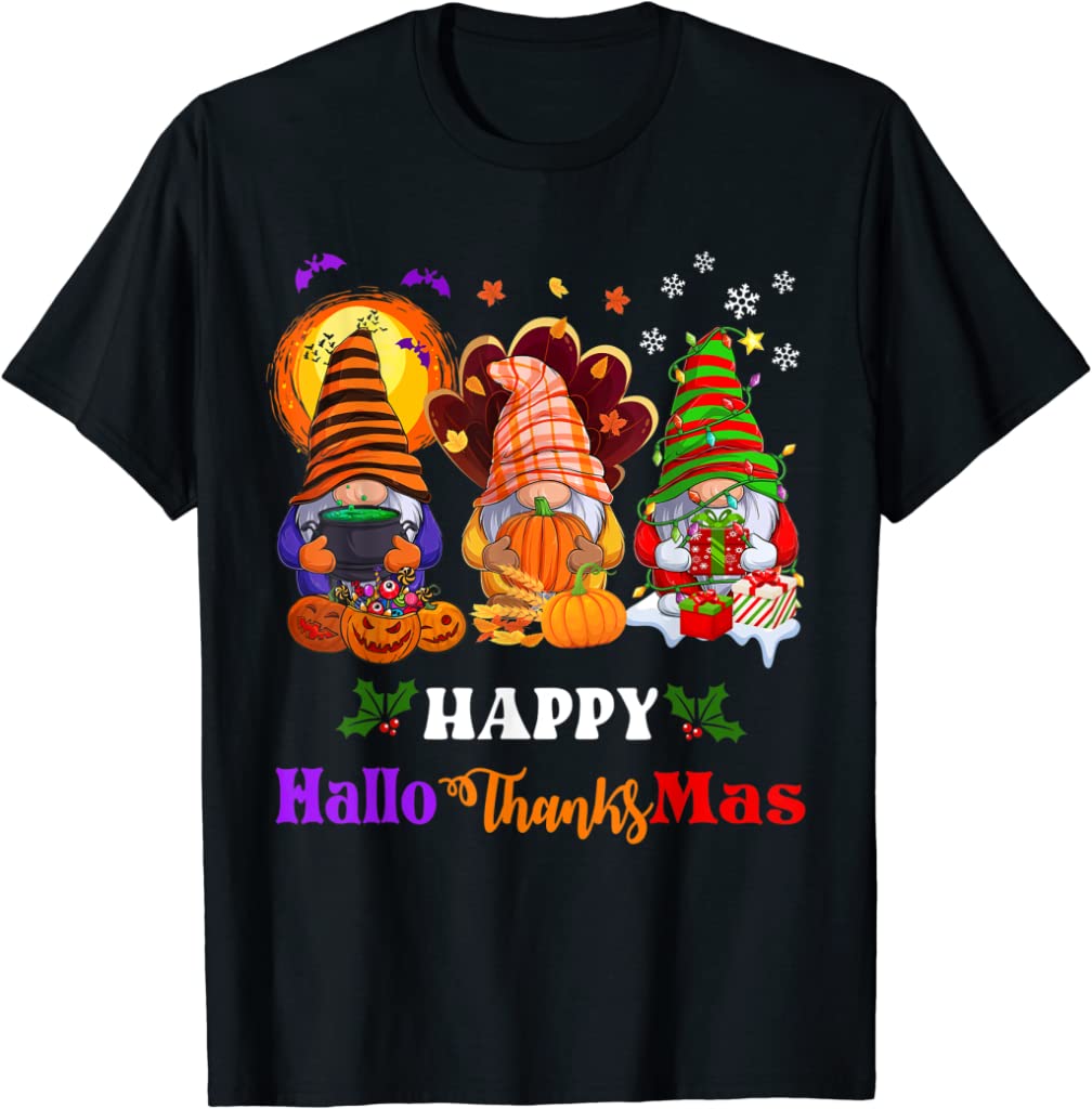 Halloween Glædelig Jul kortærmet