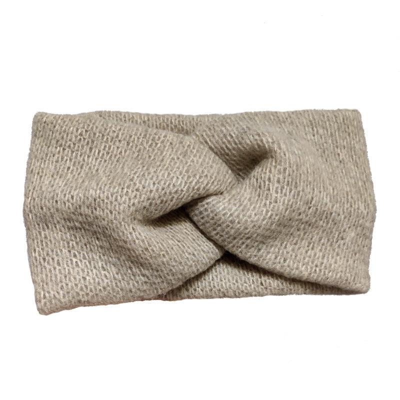 Autumn And Winter Wool French Cross Hairband