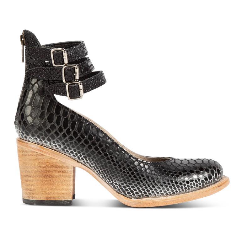 Women's High-top Low-cut Buckle Shoes With Back Zipper
