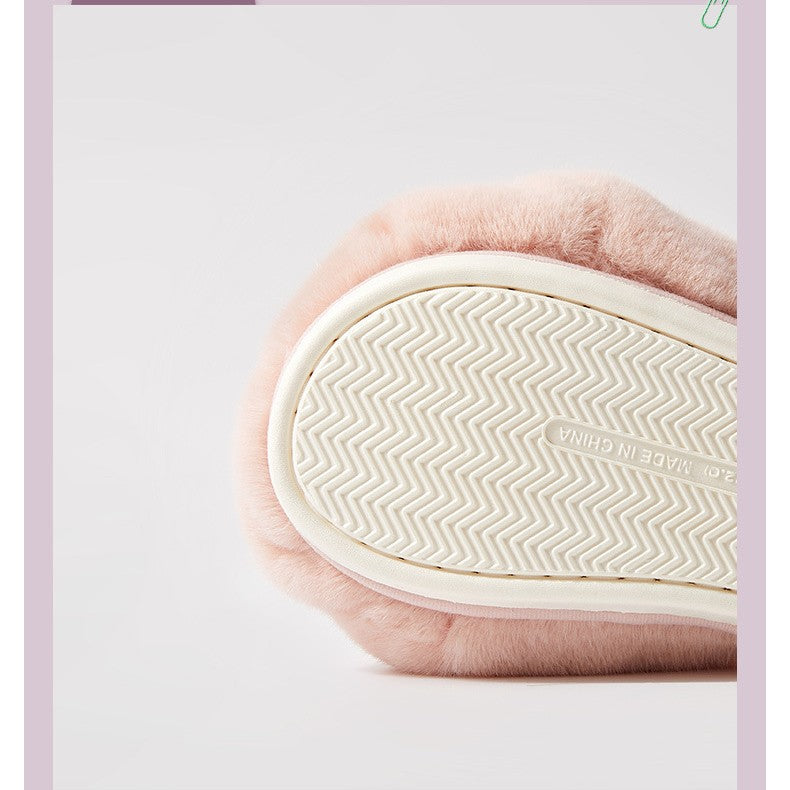 Home Outside Wear Warm Big Head Snowball Women's Models Of Cotton Slippers