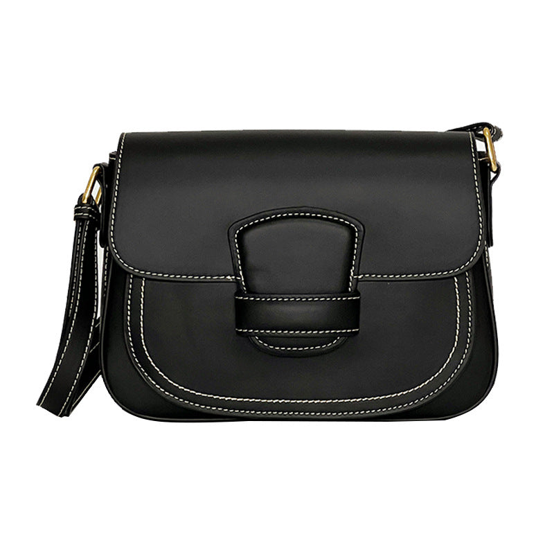 Udsøgt Skuldertaske/Crossbody-taske i ægte læder af høj kvalitet med klaplukning