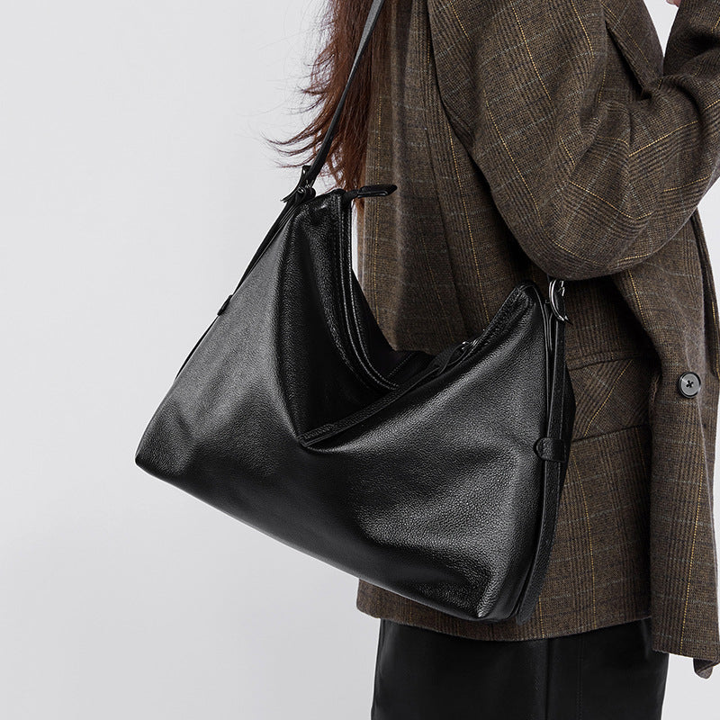 Women's Leather Underarm Shoulder Messenger Bag