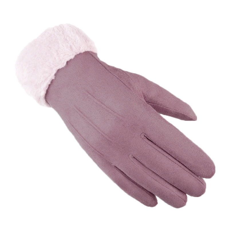 Warm Gloves With Plush Thick Hair