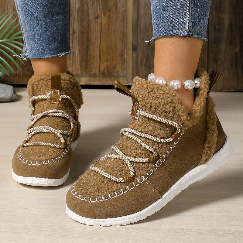 Season New Mid-top Women's Large Size Fashion Simple Snow Boots